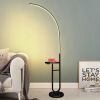 RGB Modern Floor Lamp Side Table Wireless Charging