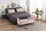 52" Bed Bench Pink Velvet