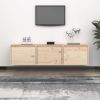 TV Cabinets 3 pcs Solid Wood Pine
