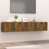TV Cabinets 2 pcs Smoked Oak 31.5"x11.8"x11.8" Engineered Wood