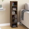 CD Cabinet Smoked Oak 8.3"x7.9"x34.6" Engineered Wood