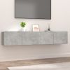 TV Cabinets 2 pcs Concrete Gray 31.5"x11.8"x11.8" Engineered Wood