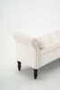52" Bed Bench Beige Velvet