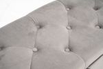 52" Bed Bench Grey Velvet