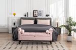 52" Bed Bench Pink Velvet