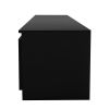 TV Cabinet Wholesale, Black TV Stand with LED Lights