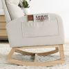 [Video] Welike 27.6"W Modern Accent High Backrest Living Room Lounge Arm Rocking Chair; Two Side Pocket(W83453708)