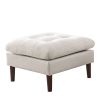 [Video] Welike Modern Fabric Single Sofa Chair; Living room chair; Comfortable Armchair with Solid Wood Legs; Tufted Chair for Reading or Lounging