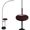 RGB Modern Floor Lamp Side Table Wireless Charging
