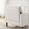 [Video] Welike Modern Fabric Single Sofa Chair; Living room chair; Comfortable Armchair with Solid Wood Legs; Tufted Chair for Reading or Lounging