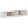 TV Cabinet High Gloss White 62.4"x14.2"x17.7" Engineered Wood