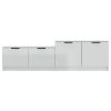 TV Cabinet High Gloss White 62.4"x14.2"x17.7" Engineered Wood