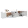 TV Cabinet High Gloss White 62.4"x14.2"x17.7" Engineered Wood