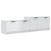 TV Cabinet High Gloss White 62.4"x14.2"x17.7" Engineered Wood