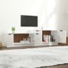 TV Cabinet High Gloss White 62.4"x14.2"x17.7" Engineered Wood