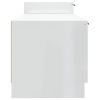 TV Cabinet High Gloss White 62.4"x14.2"x17.7" Engineered Wood