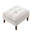 [Video] Welike Modern Fabric Single Sofa Chair; Living room chair; Comfortable Armchair with Solid Wood Legs; Tufted Chair for Reading or Lounging