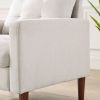 [Video] Welike Modern Fabric Single Sofa Chair; Living room chair; Comfortable Armchair with Solid Wood Legs; Tufted Chair for Reading or Lounging