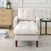 [Video] Welike Modern Fabric Single Sofa Chair; Living room chair; Comfortable Armchair with Solid Wood Legs; Tufted Chair for Reading or Lounging
