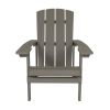 Charlestown All-Weather Adirondack Chair in Light Gray Faux Wood