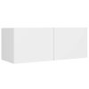 4 Piece TV Cabinet Set White Engineered Wood