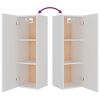 4 Piece TV Cabinet Set White Engineered Wood