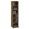 CD Cabinet Smoked Oak 8.3"x7.9"x34.6" Engineered Wood