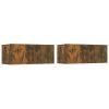 TV Cabinets 2 pcs Smoked Oak 31.5"x11.8"x11.8" Engineered Wood
