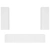 4 Piece TV Cabinet Set White Engineered Wood