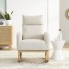[Video] Welike 27.6"W Modern Accent High Backrest Living Room Lounge Arm Rocking Chair; Two Side Pocket(W83453708)