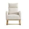 [Video] Welike 27.6"W Modern Accent High Backrest Living Room Lounge Arm Rocking Chair; Two Side Pocket(W83453708)