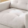 [Video] Welike Modern Fabric Single Sofa Chair; Living room chair; Comfortable Armchair with Solid Wood Legs; Tufted Chair for Reading or Lounging