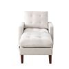 [Video] Welike Modern Fabric Single Sofa Chair; Living room chair; Comfortable Armchair with Solid Wood Legs; Tufted Chair for Reading or Lounging