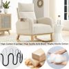 [Video] Welike 27.6"W Modern Accent High Backrest Living Room Lounge Arm Rocking Chair; Two Side Pocket(W83453708)