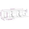 TV Cabinets 3 pcs Solid Wood Pine