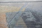 Essentials Abstract Orange; Sage; Blue; Gray; Ivory and Mauve Olefin Area Rug 8x10