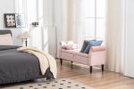 52" Bed Bench Pink Velvet
