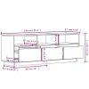 TV Cabinet White 55.1"x14.6"x19.7" Solid Wood Pine