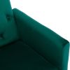 COOLMORE Velvet Accent Chair with Adjustable Armrests and Backrest; Button Tufted Lounge Chair; Single Recliner Armchair with Ottoman