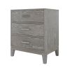 Modern Concise Style Solid wood Grey grain Three-Drawer Nightstand
