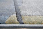 Essentials Abstract Orange; Sage; Blue; Gray; Ivory and Mauve Olefin Area Rug 8x10