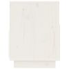 TV Cabinet White 55.1"x14.6"x19.7" Solid Wood Pine