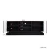 Modern; Stylish Functional TV stand with Color Changing LED Lights; Universal Entertainment Center; Black