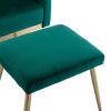 COOLMORE Velvet Accent Chair with Adjustable Armrests and Backrest; Button Tufted Lounge Chair; Single Recliner Armchair with Ottoman