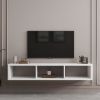 Floating TV Console,White