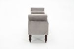 52" Bed Bench Grey Velvet