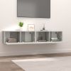 TV Cabinets 2 pcs Concrete Gray 31.5"x11.8"x11.8" Engineered Wood