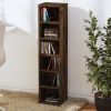 CD Cabinet Smoked Oak 8.3"x7.9"x34.6" Engineered Wood