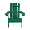 Charlestown All-Weather Adirondack Chair in Green Faux Wood