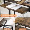 Desk with Floor Lamp; Wheels; Keyboard Tray